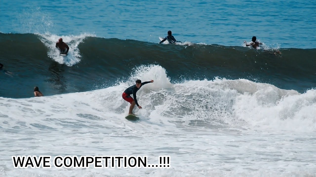 WAVE COMPETITION BY SURFERS AT KERAMAS BEACH, BALI 🌊