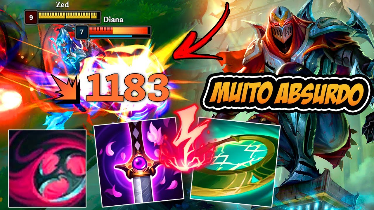 ZED TÁ MUITO ABSURDO COM A NOVA BUILD DE LETALIDADE *youmuu op* - LEAGUE OF LEGENDS