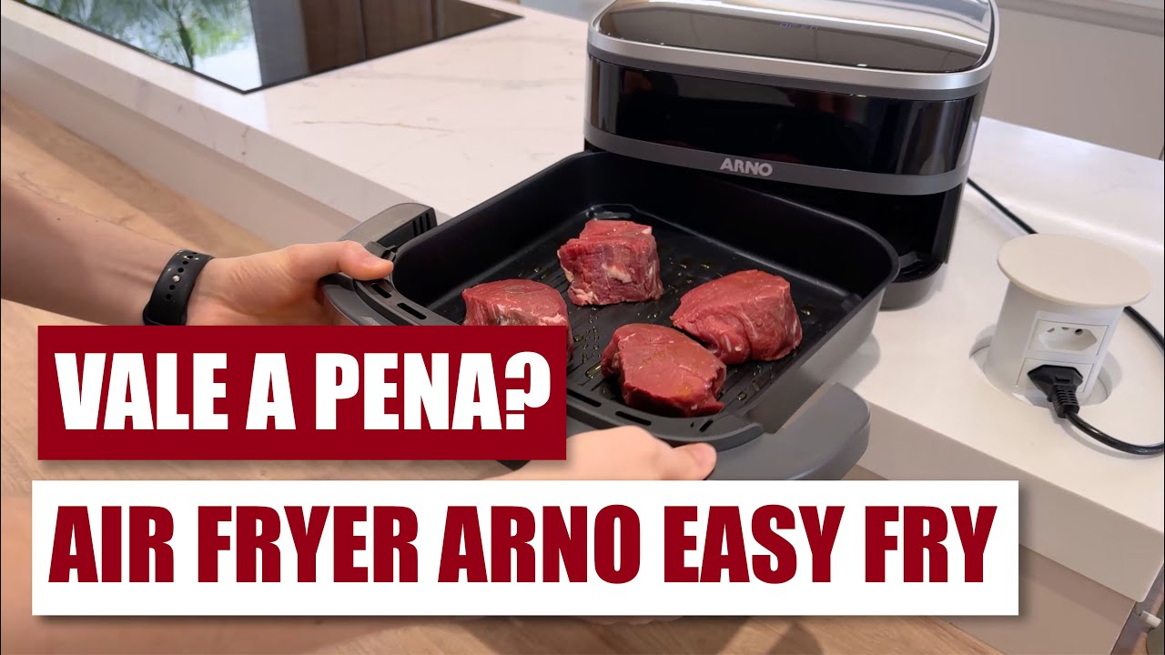 Fiz um Filé Mignon, Pizza e Pão de Queijo na Air Fryer Arno Easy Fry AFP4