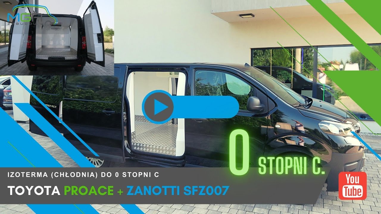 MGR-Zabudowy- Zabudowa izotermiczna w Toyocie ProAce z agregatem Zanotti SFZ007 (pod-podłogowy)