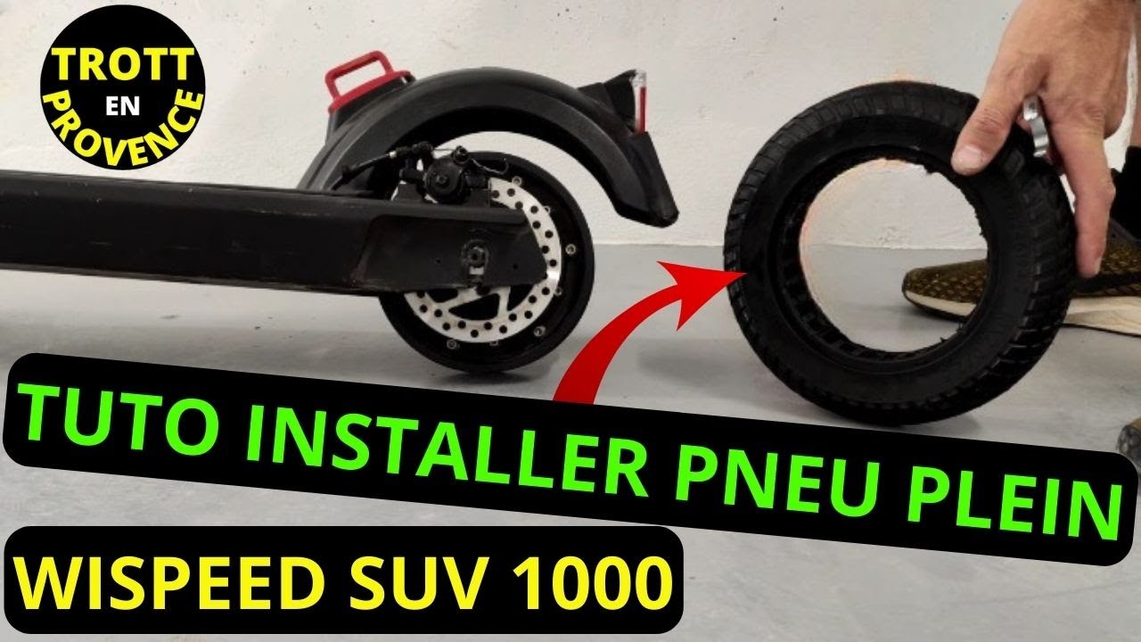Tuto installation pneu plein Wispeed SUV 1000 ( Trottinette électrique roue increvable roue pleine )