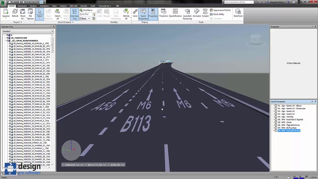 BIM signs and lines on a Major UK Highway