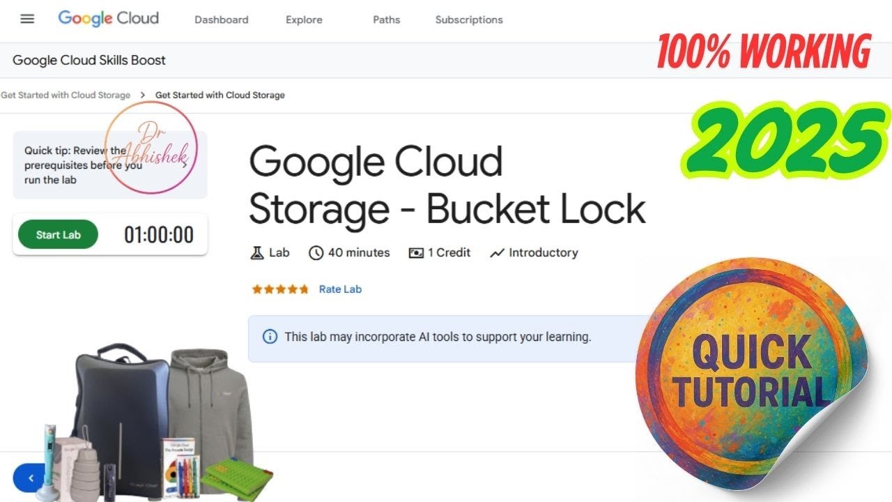 Google Cloud Storage &mdash; Блокировка корзины [2025] GSP297 #qwiklabs #qwiklabsarcade2025