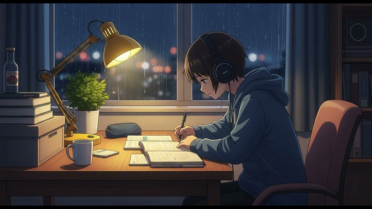 Rainy Night Lofi 🌧️ – Beats to Study, Relax & Sleep To