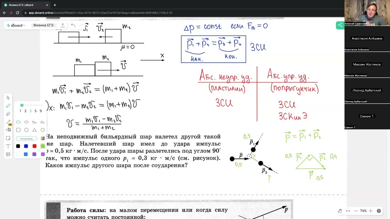 Вебинар от 28 9 2023 Законы сохранения в механике 11 класс физика