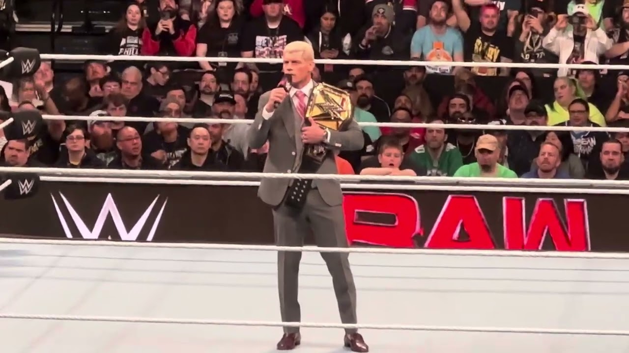 Crowd Chants &ldquo;Thank You Roman&rdquo; during Cody Rhodes speech - WWE Raw 4/8/24