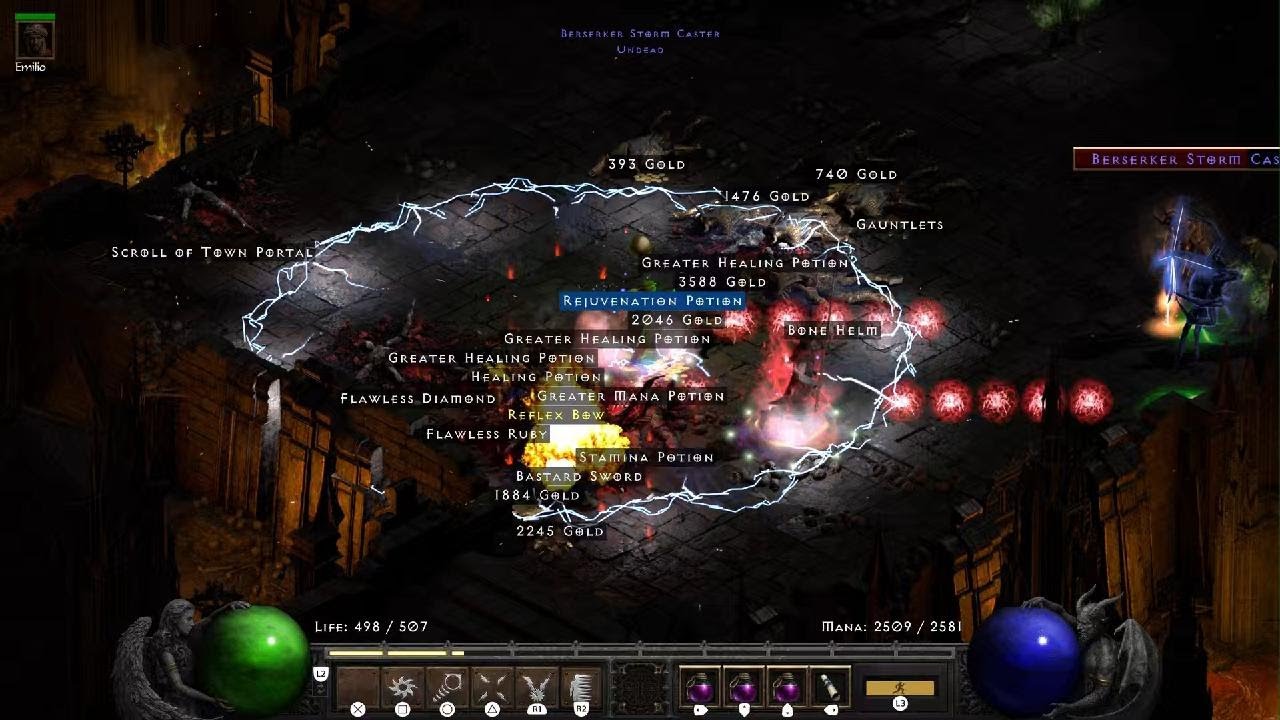 Self wielding Infinity Nova Sorc P8 Chaos Sanctuary Diablo II: Resurrected