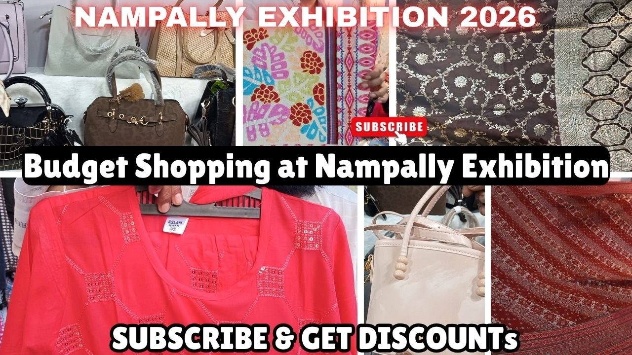 Budget Shopping at Nampally Exhibition 😍 Sarees, Pants, Dohar, Rajasthani Dupattas #numaish2026