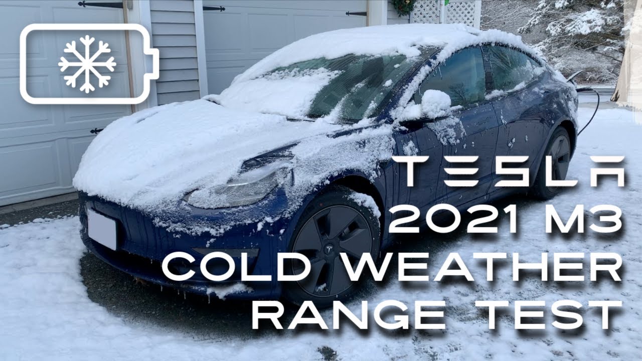 2021 Tesla Model 3 Standard Range Plus Cold Weather Highway Range Test