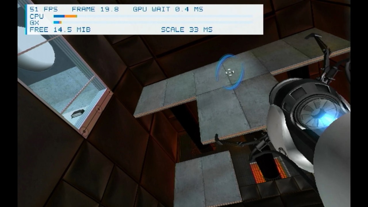 Portal 1 Wii port *in progress raw footage*