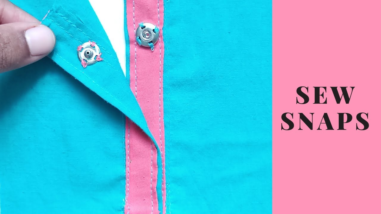 How to sew a snap button / Press studs