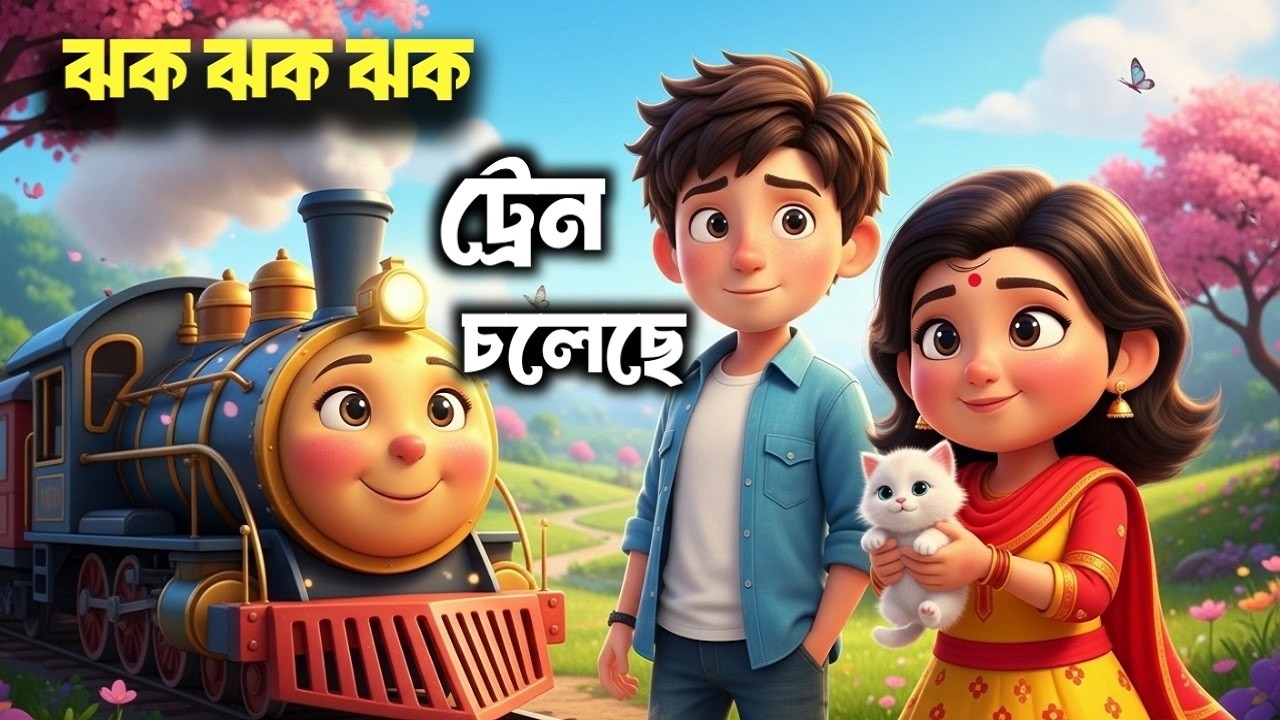 ট্রেন চলেছে ট্রেন চলেছে | Jhok Jhoka Jhok | 3D Bangla Rhymes | Khude Academy Rhymes - বাংলা ছড়া