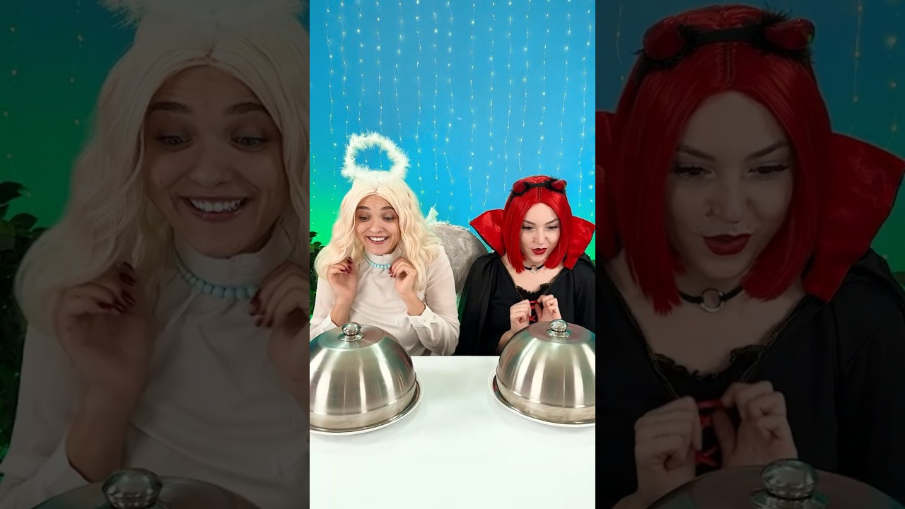 Angel vs. Devil! 😇😈 Funny Food Challenge #funny