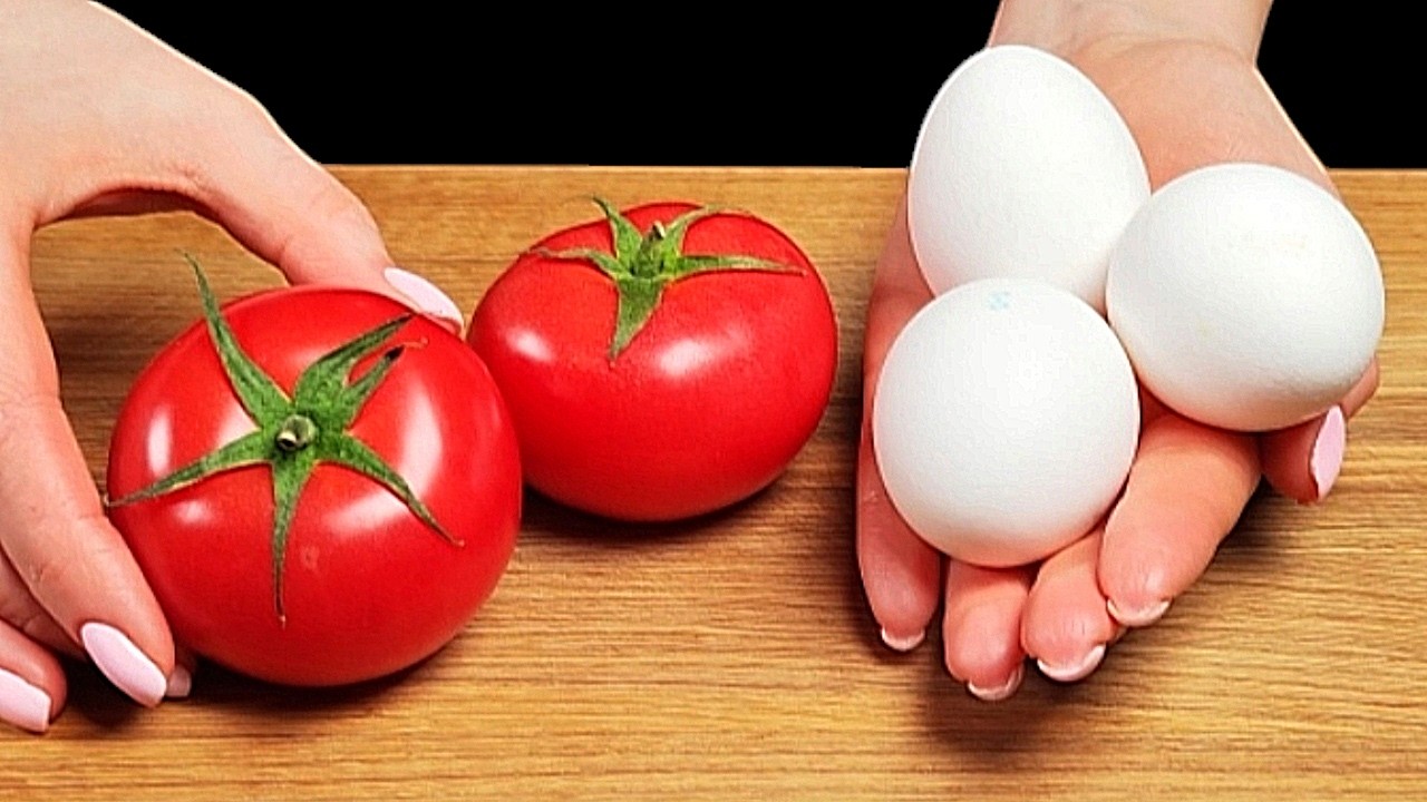 У вас есть помидор и яйцо? Недорогой и вкусный рецепт! Весеннее вдохновение!