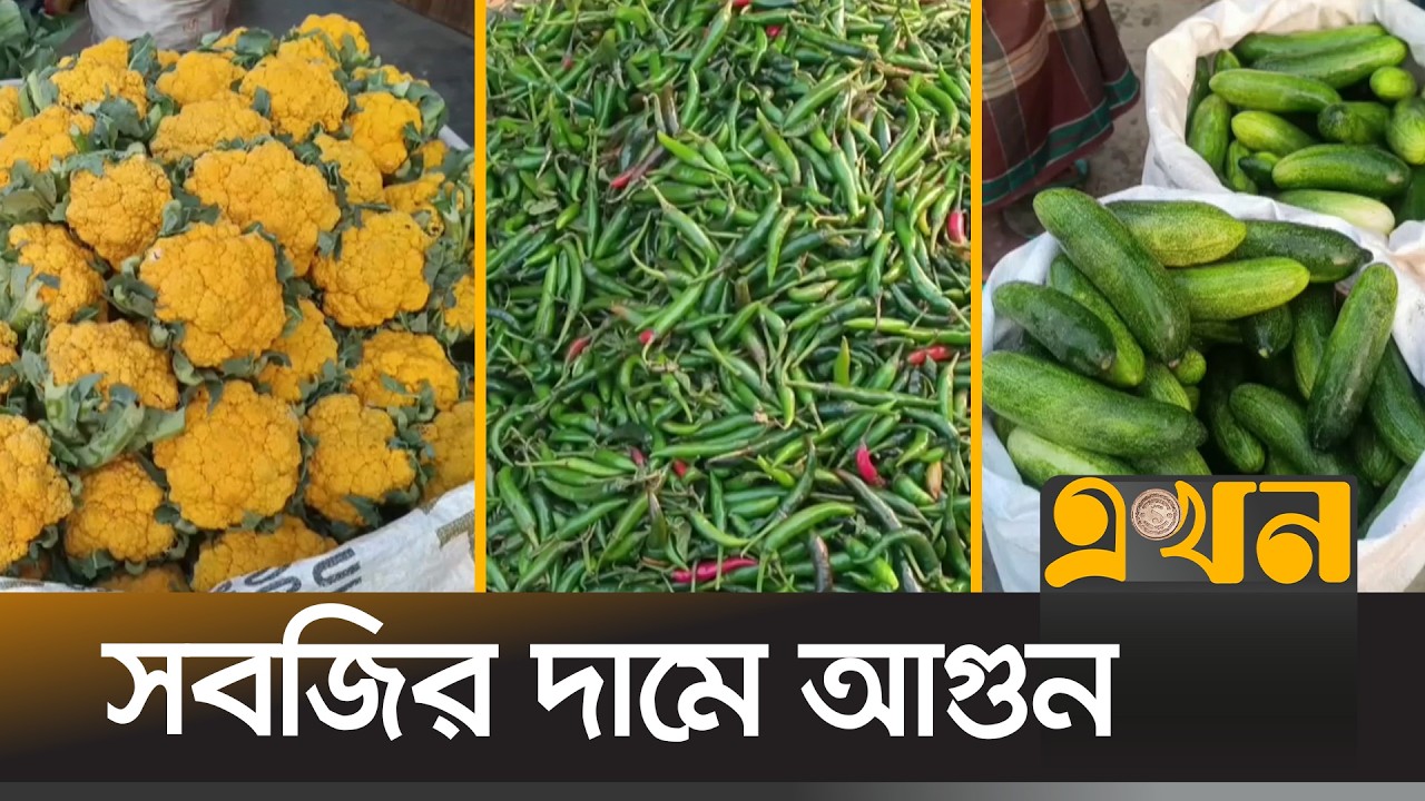 রমজান ঘিরে ঊর্ধ্বমুখী কাঁচা মরিচসহ সব ধরনের সবজির দাম | Bazar Dor | Meherpur | Price Hike | Ekhon TV