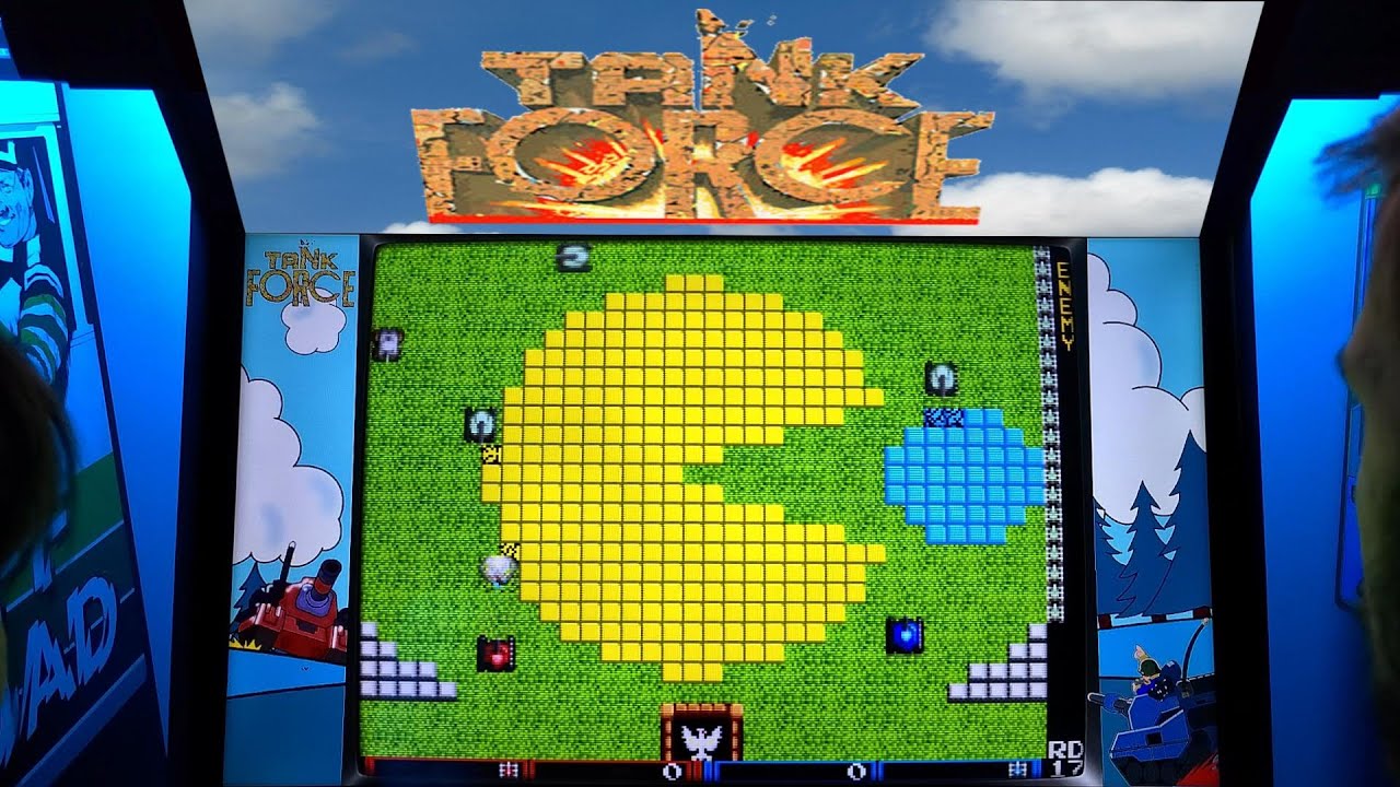 Прохождение Tank Force Arcade Cabinet MAME для 2 игроков с Marquee
