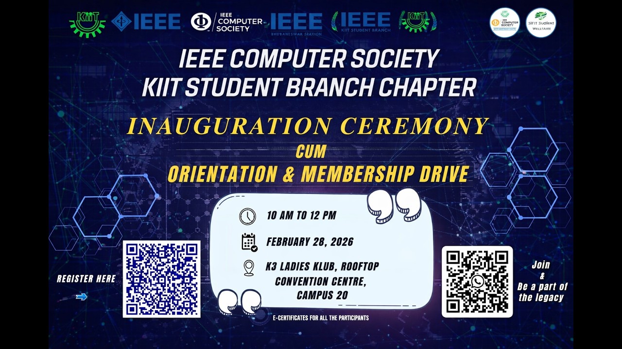 Kickstart Your IEEE Journey | IEEE Computer Society KIIT Inauguration & Orientation