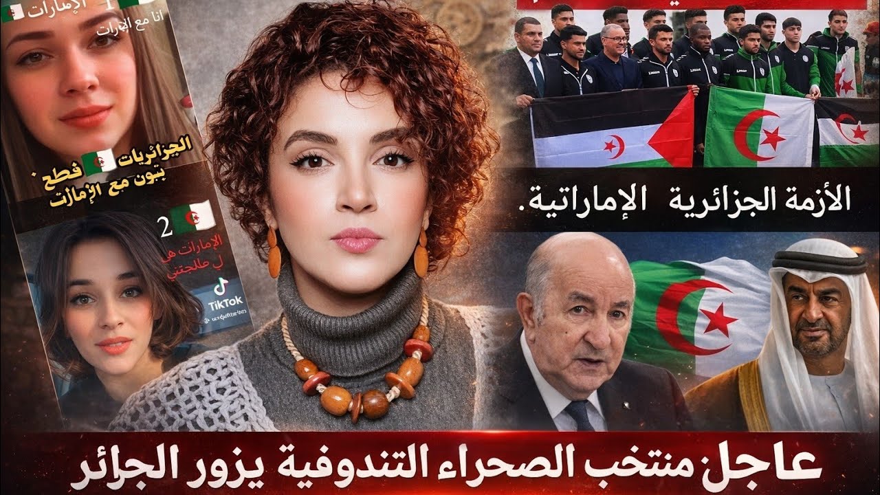 عاجل: منتخب الصحراء الغربية التندوفية يزور الجزائر | الأزمة الجزائرية الإماراتية.
