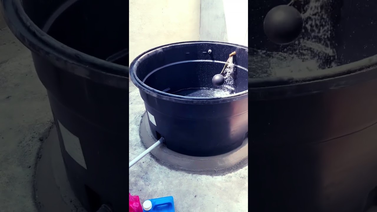 Proses pemasangan tangki air dan pembaikan tapak tangki