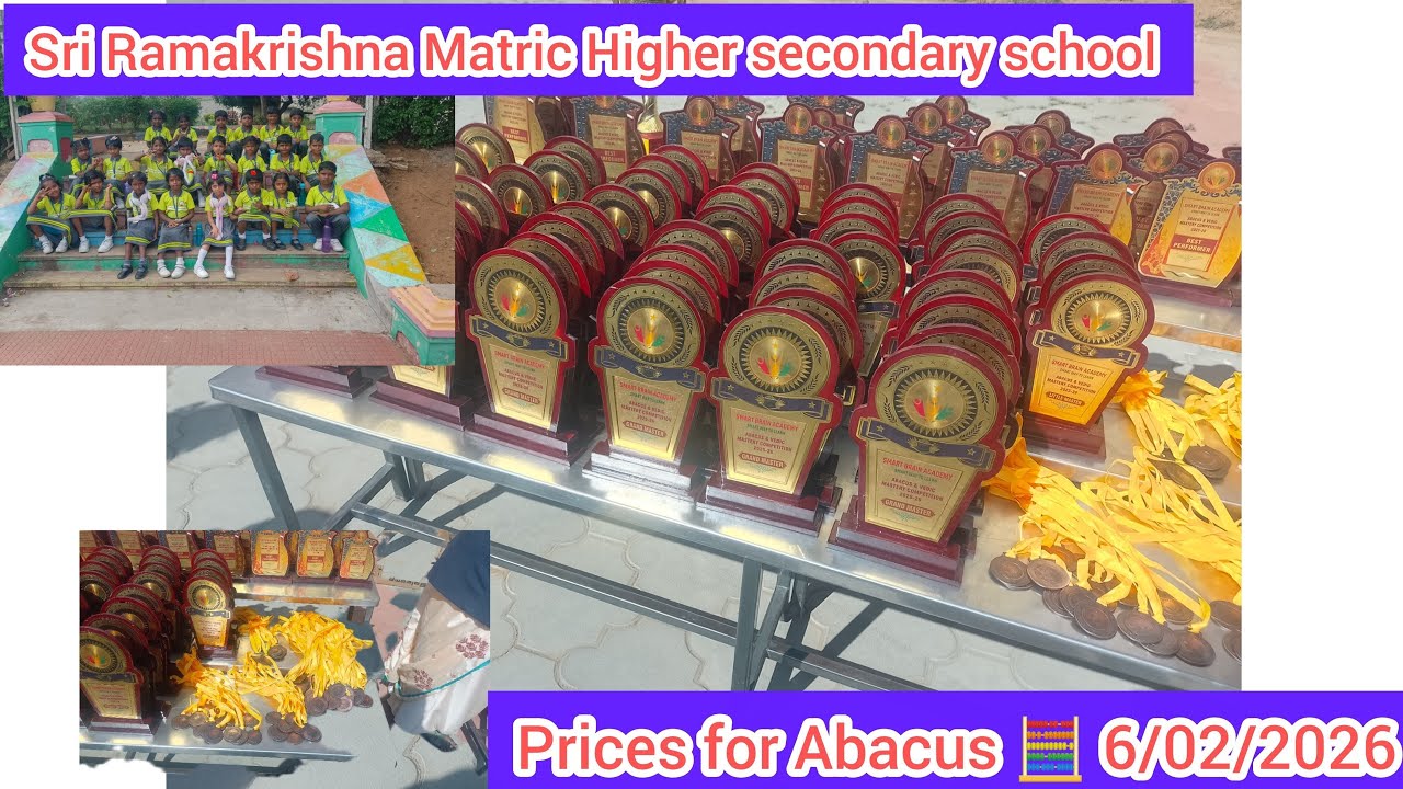   Ramakrishna School arasampatti Prizes for Abacus 🧮 Knowledge lumine அறிவொளி 6 /2/2026 live