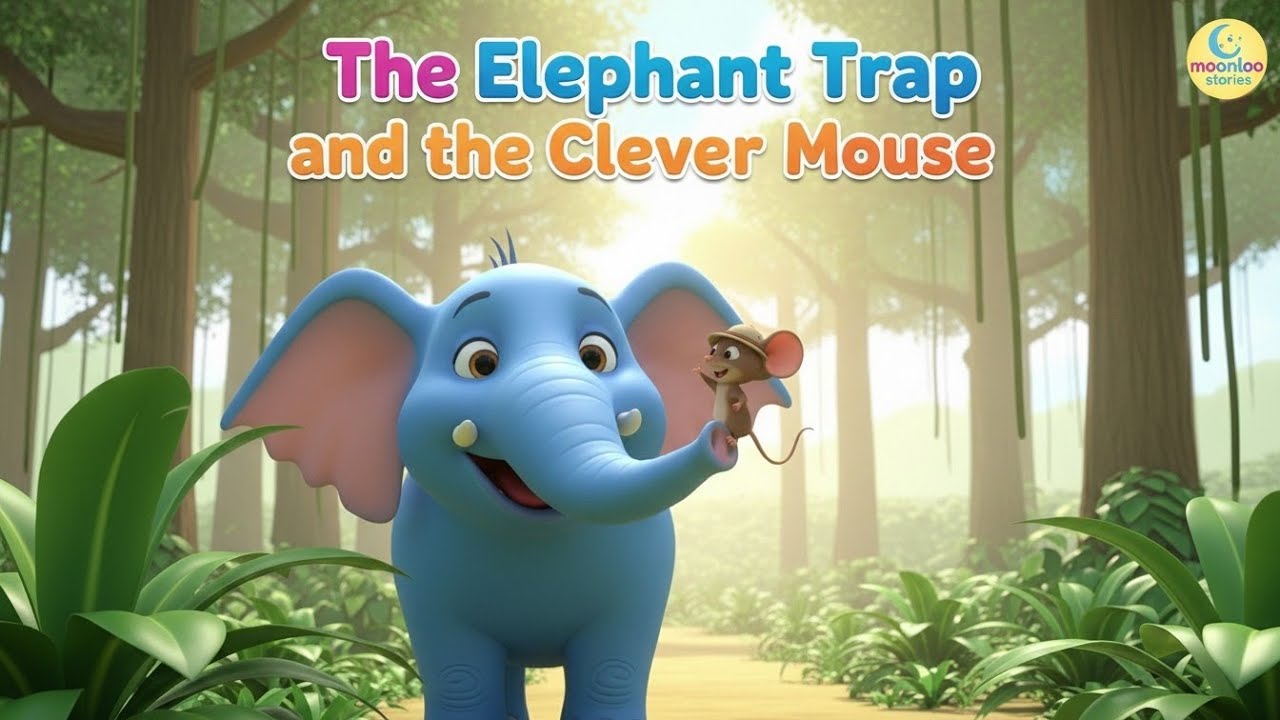 The Elephant Trap And The Clever Mouse @MoonlooStories 