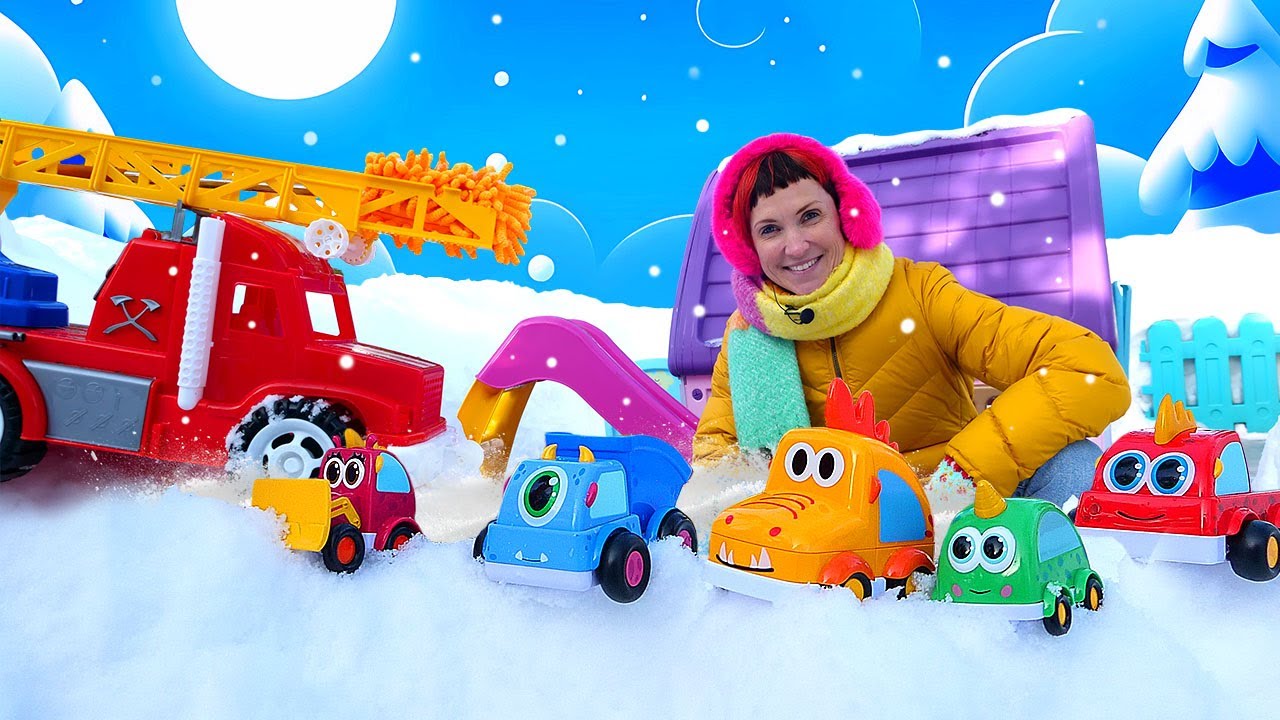Kapuki Autos. Welche Maschine baut einen Tunnel? Lernvideo für Kinder. Kinder Cartoons