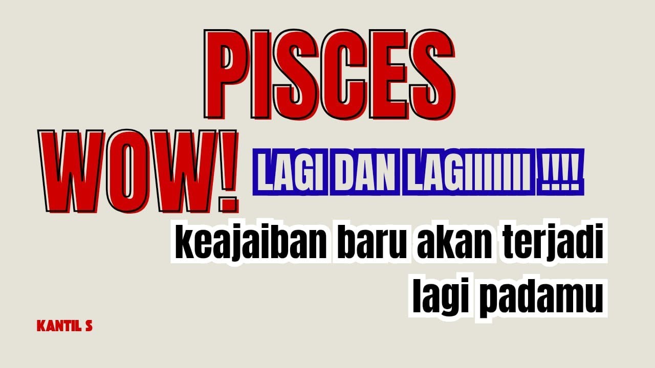 ♓ PISCES ♓  WOW! LAGI DAN LAGI KEAJAIBAN BARU AKAN TERJADI LAGI PADAMU