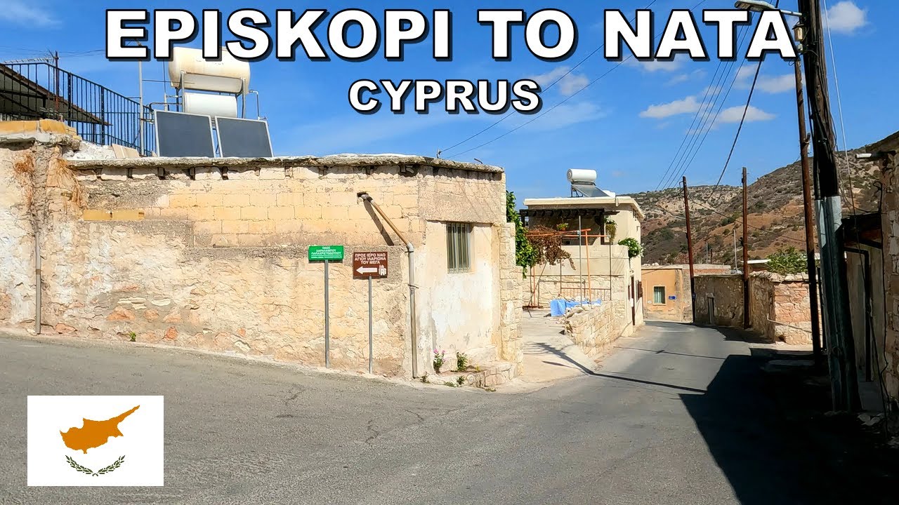 DRIVING from EPISKOPI VILLAGE to NATA VILLAGE in CYPRUS * 4K (60fps)