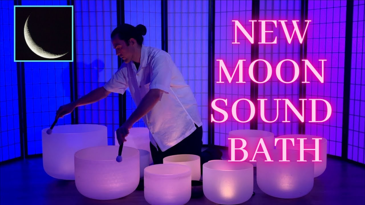 NEW MOON SOUND BATH: Crystal Singing Bowls | Manifestation Music | New Moon in Gemini Sound Healing