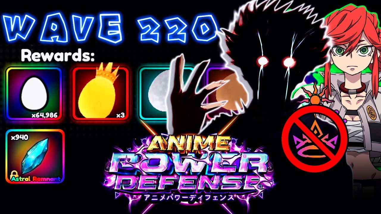 Нет черт, лучшая команда для фарма астральных рероллов в Anime Power Defense Roblox 220 Wave