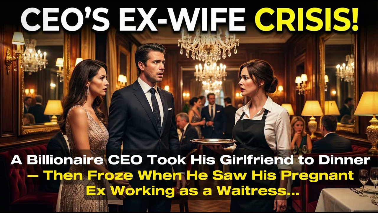 A Billionaire CEO Took His Girlfriend to Dinner — Then Froze When He Saw His Pregnant Ex Working....