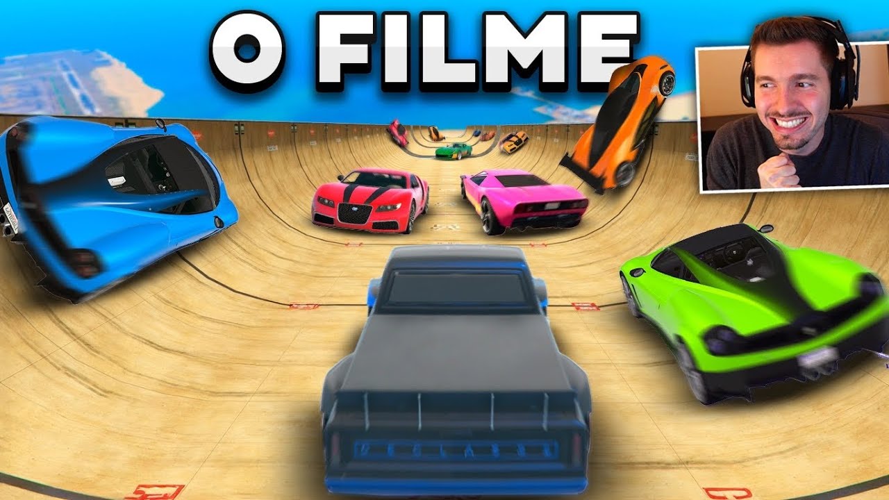 GTA V: (o filme) VAI E VOLTA na pista de SKATE INFINITA!