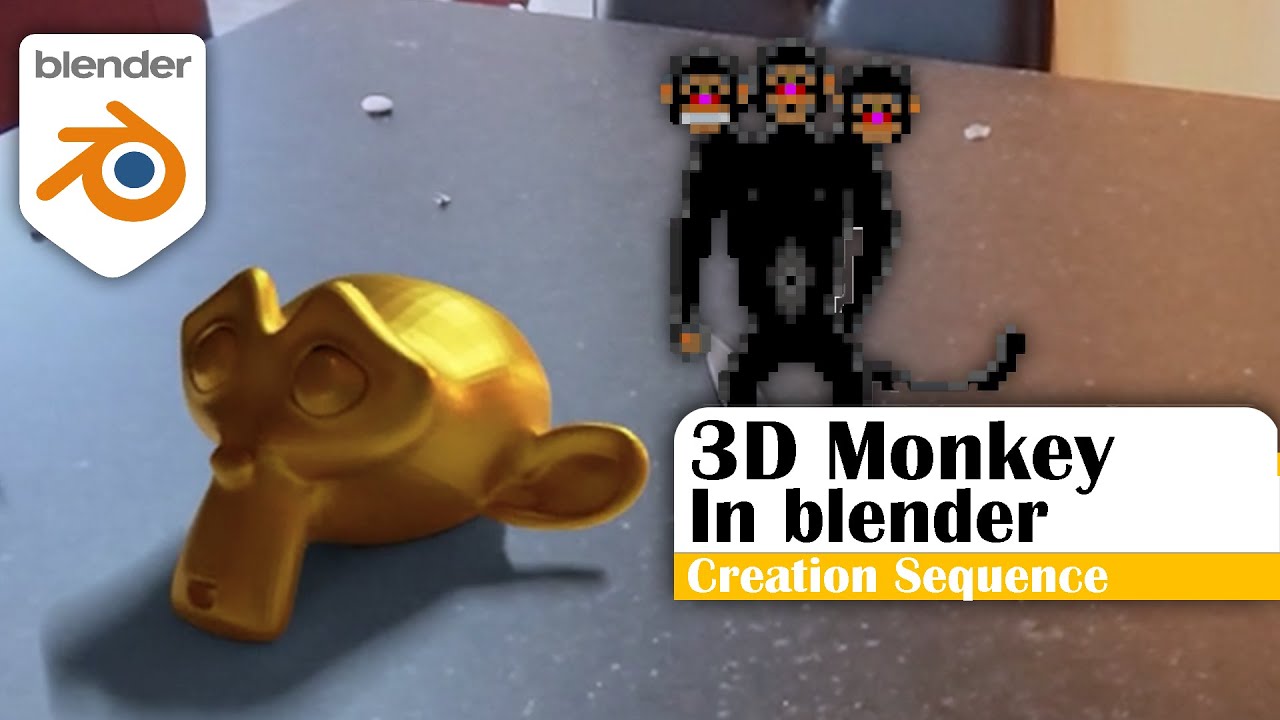 CGI Monkey on My Table - | Blender | - Motion Tracking