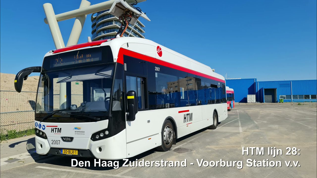 HTM lijn 28: Den Haag Zuiderstrand - Voorburg Station - Den Haag Zuiderstrand | 2021 | 4K