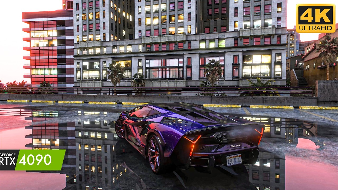 This Ray Tracing Reflection Graphic make GTA 5 ENHANCED 100x🔥🔥 - GTA V NVE + QUANTV + CHROMATIX RTX