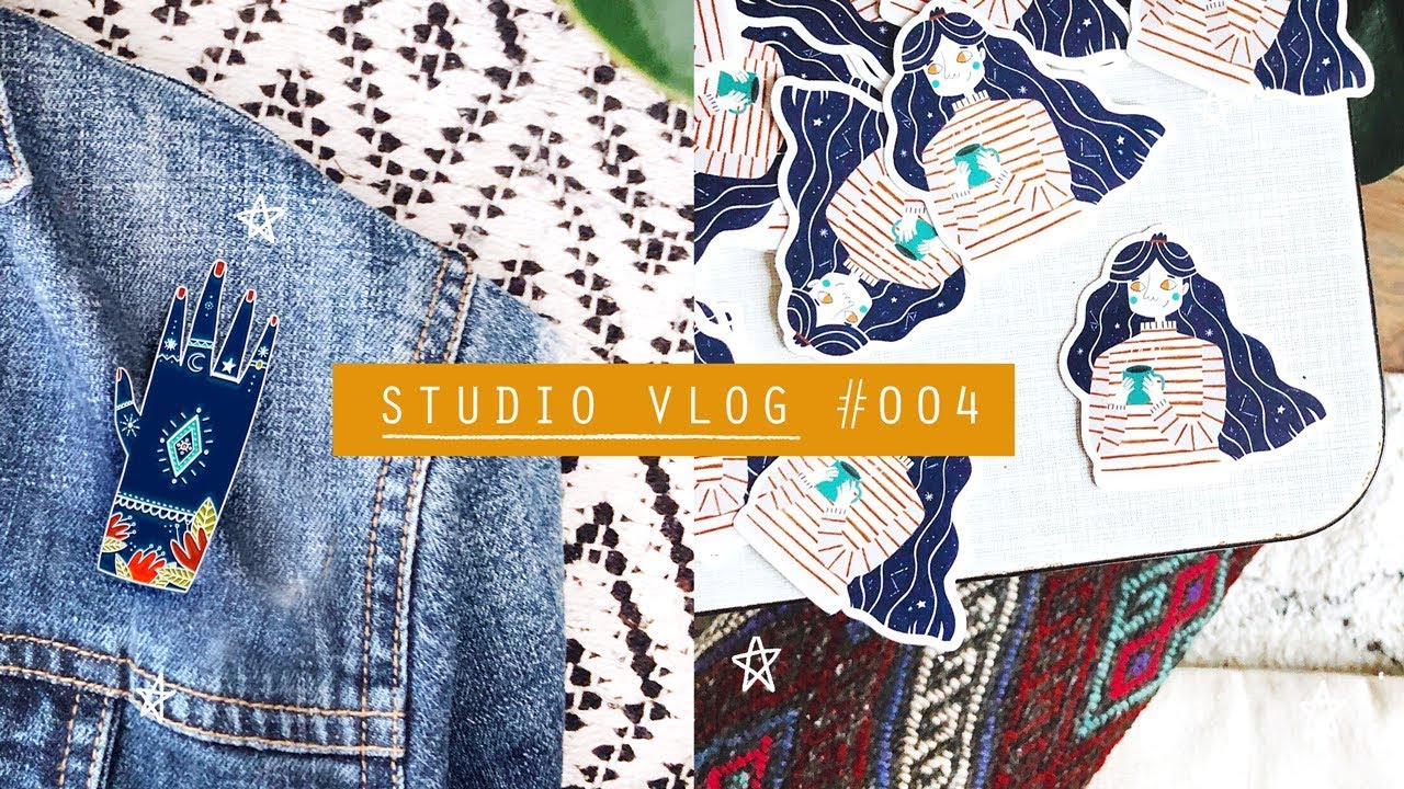 STUDIOVLOG #004 | DESIGNING PINS & STICKERS • StudioSilvana