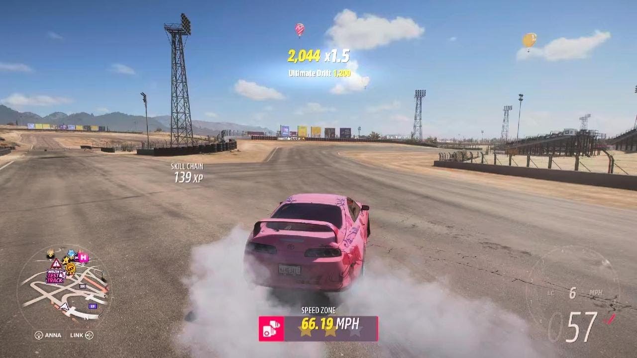 Forza Horizon 5 Drifting the Monster energy supra