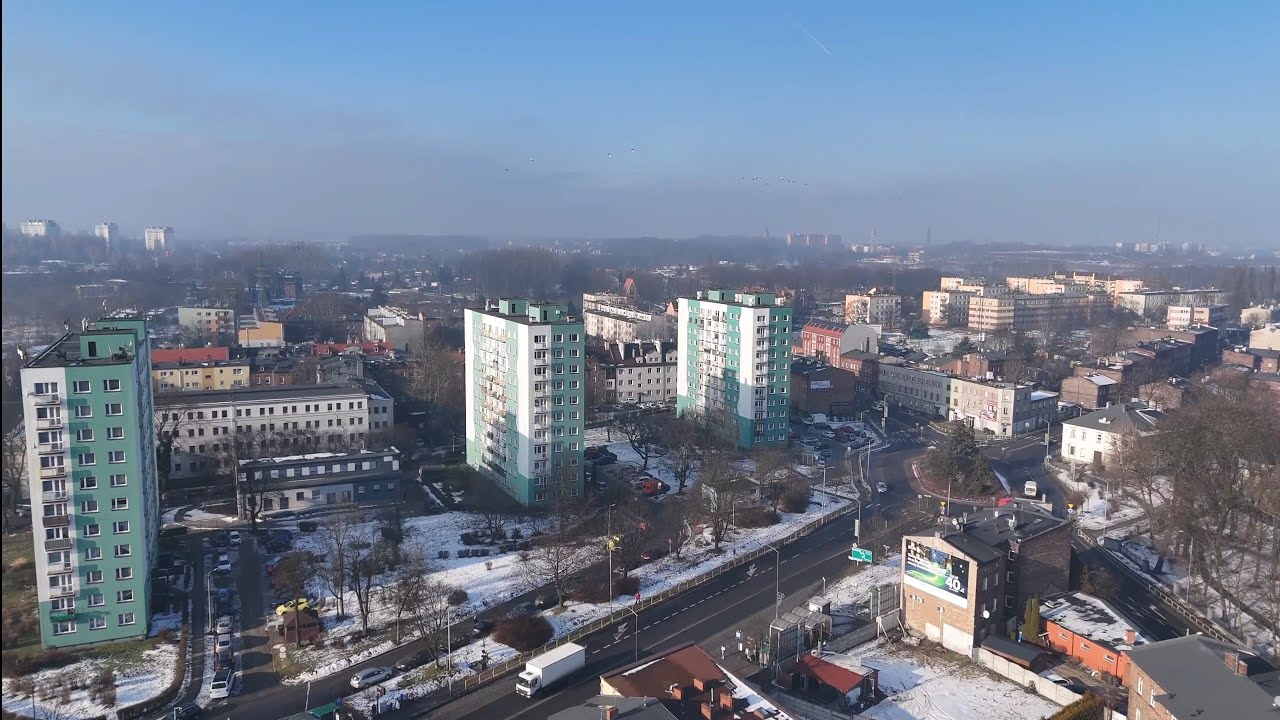SIEMIANOWICE ŚLĄSKIE - CENTRUM ZIMĄ 2026r 4K 60FPS 