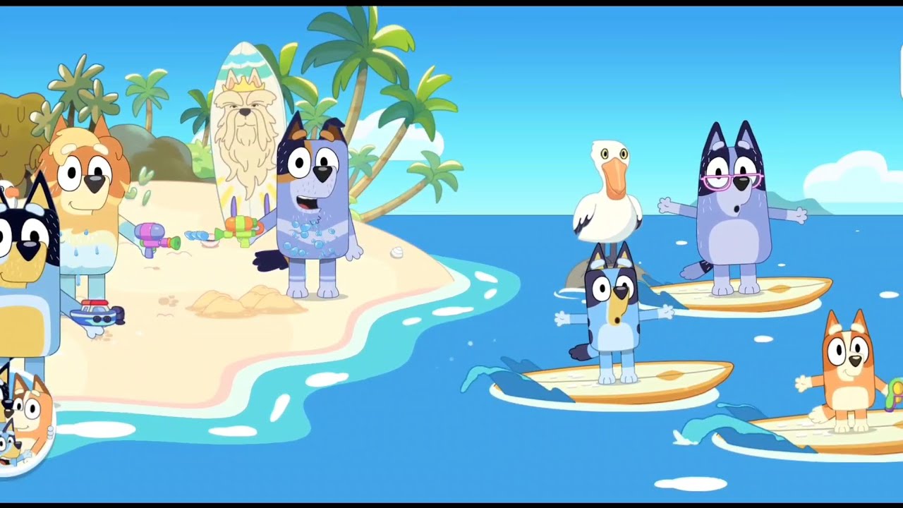 Bluey Let's play moblie game part 2 at the beach