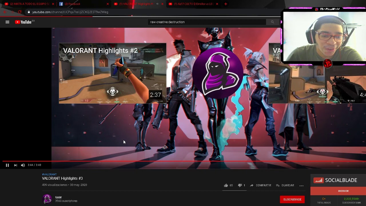 REACCIONANDO A RAW ESTE JUGADOR DE CD JUEGA VALORANT COMO UNA BESTIA!