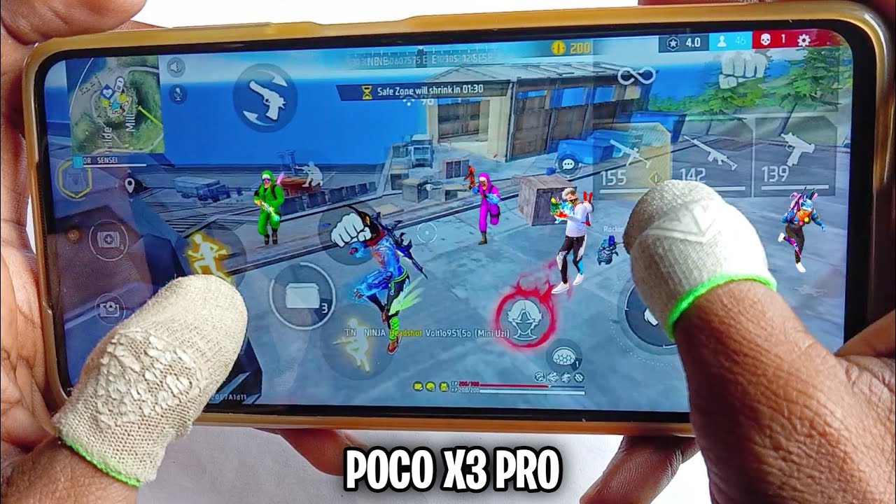 POCO X3 PRO: 4 Finger HUD Aggressive Gameplay (Handcam) 🔥 - Free Fire 