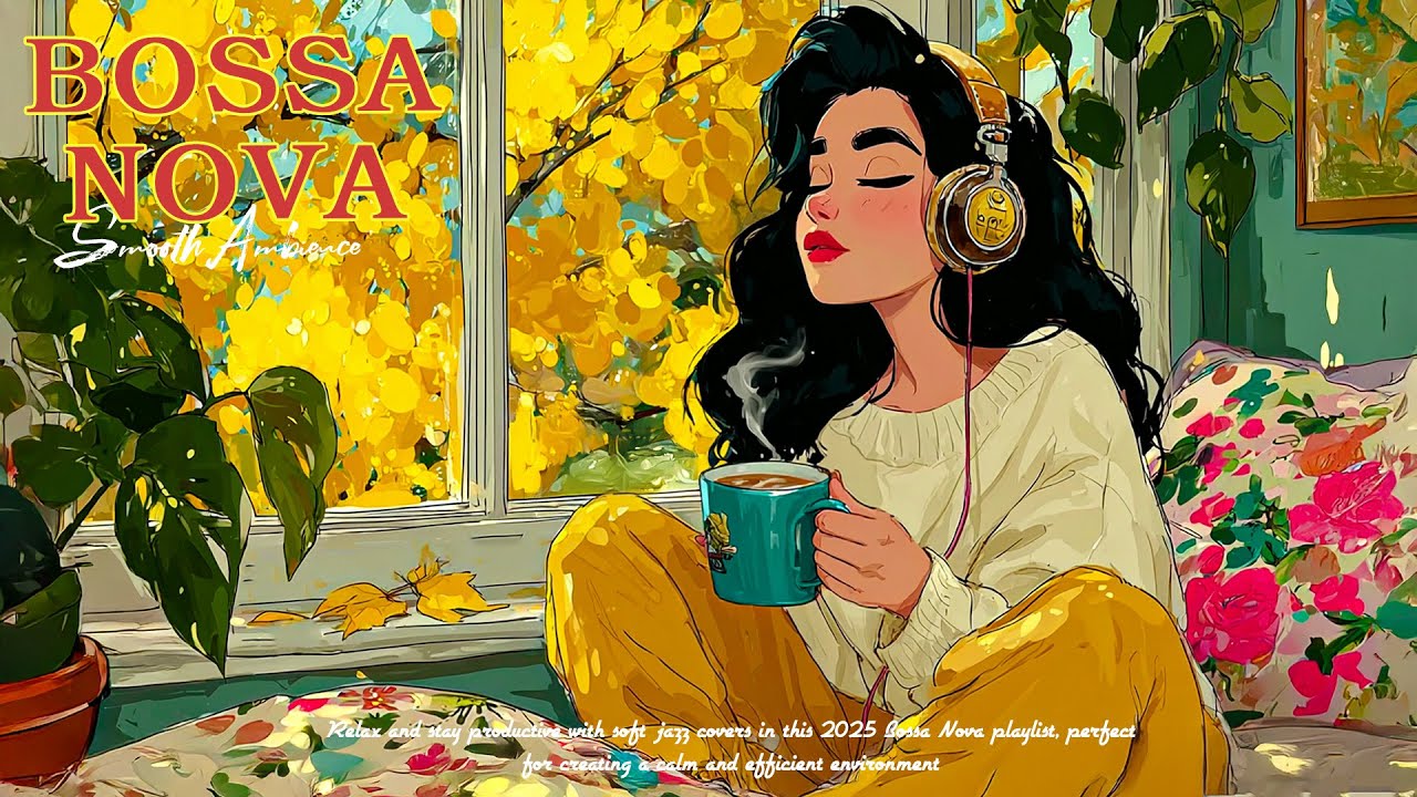 Relaxing Bossa Nova Autumn 🍂🎧 Smooth Jazz & Cozy Coffee Bliss for Work, Study