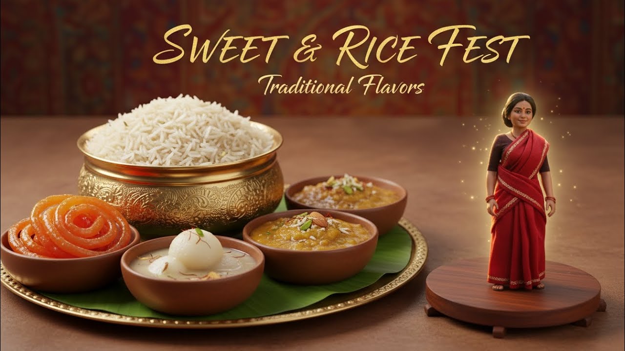Miniature Doll cooking rice sweet