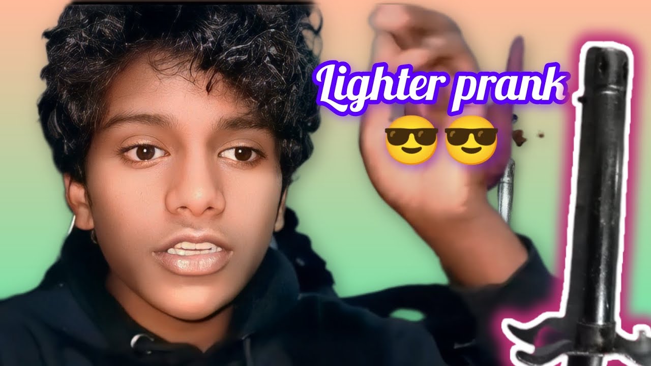 Lighter prank with sisters