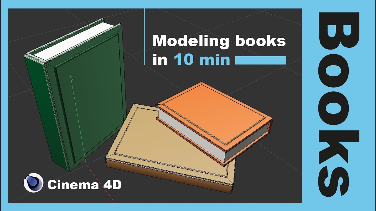 Cinema 4D Book Modeling (Eng Sub) Tutorial for Super beginners  / 시네마포디 기초 /책 모델링