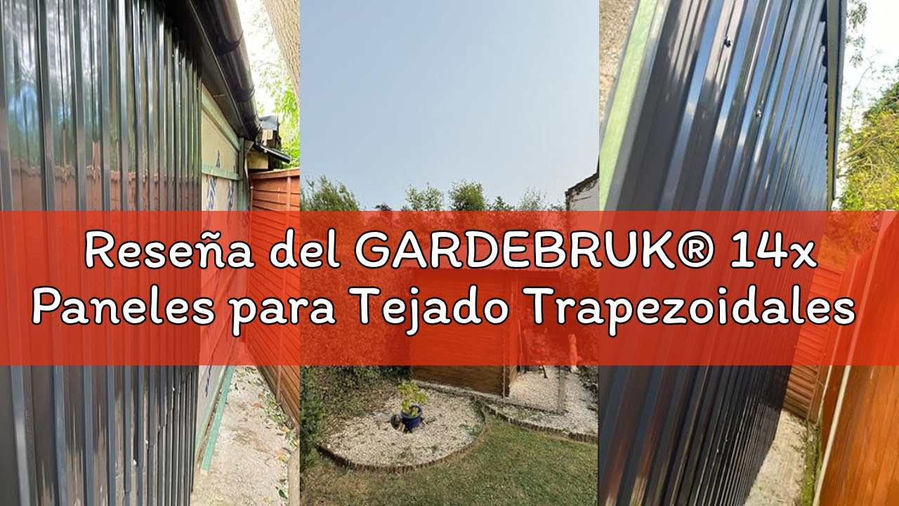 Reseña del GARDEBRUK® 14x Paneles para Tejado Trapezoidales 110x46cm 7m² Galvanizadas Chapas Perfila