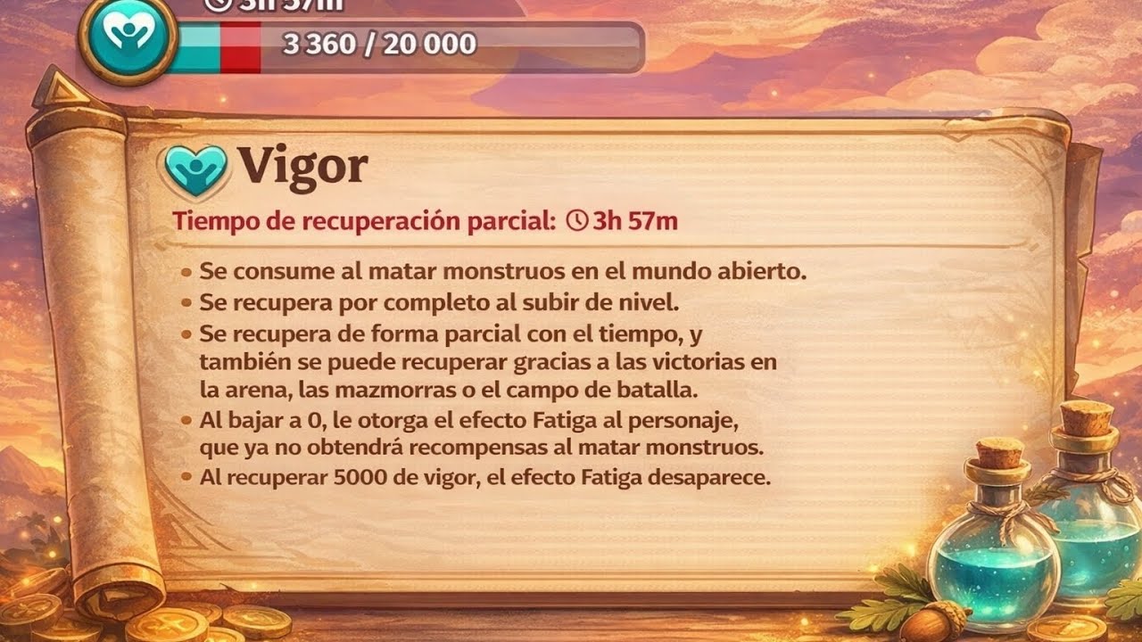 Sube rápido tu EXP!!! Aprovecha tu vigor al 💯