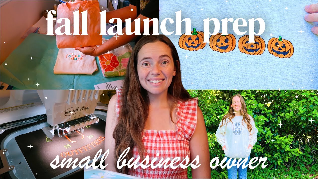 SMALL BUSINESS WEEK IN THE LIFE | Fall Launch Prep | Embroidery Vlog | Studio Vlog #97