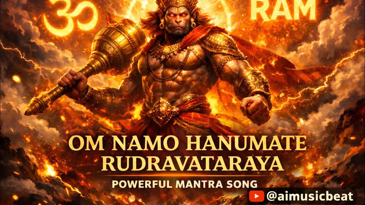 OM NAMO HANUMATE RUDRAVATARAYA | Powerful Hanuman Rudra Mantra | @aimusicbeat
