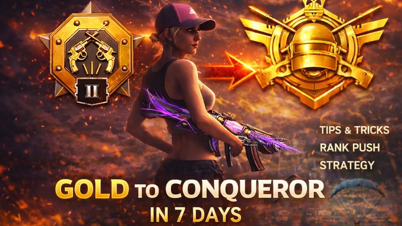 GOLD TO CONQUEROR IN 7 DAYS 😱🔥 | BGMI Rank Push Tips & Strategy